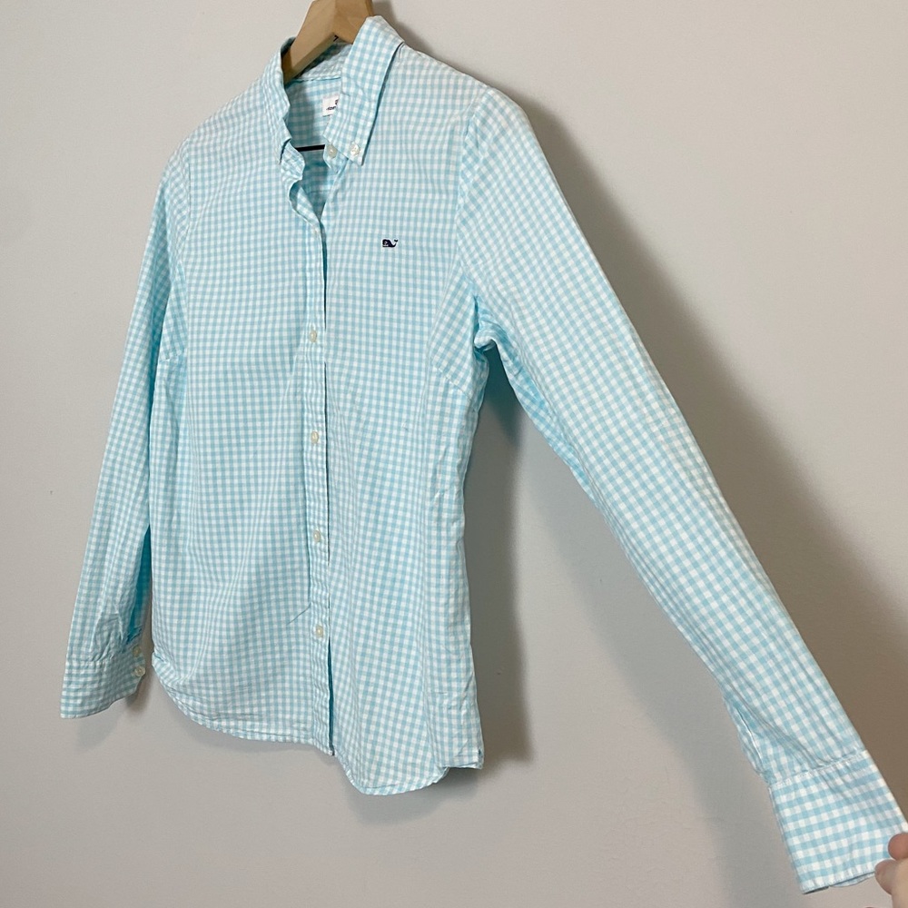 Vineyard Vines Blue/White Gingham Button Down - Picture 7 of 10
